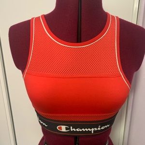 EUC Champion mesh sports bra, Red, Size XS.